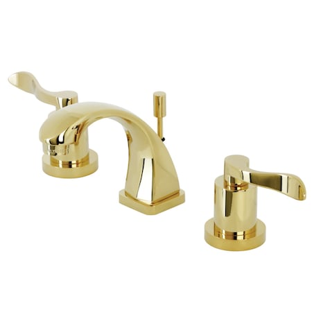 Kingston Brass KS4942DFL NuWave Widespread Bathroom Faucet, Polished Brass KS4942DFL